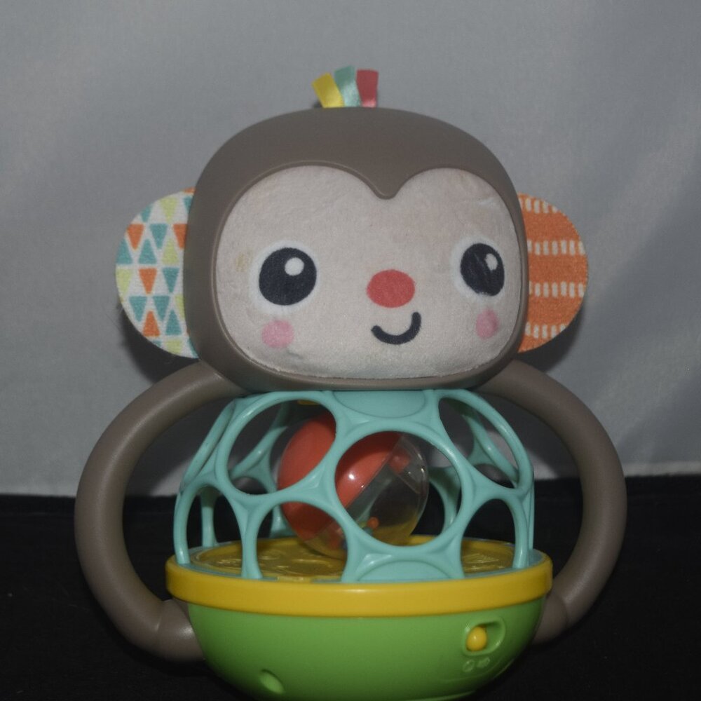 Bright Starts Grab & Giggle Monkey – Interactive Light-Up Sensory Toy